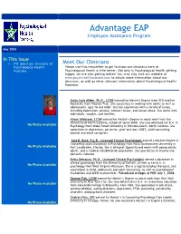 Advantage EAP Employee Assistance Program