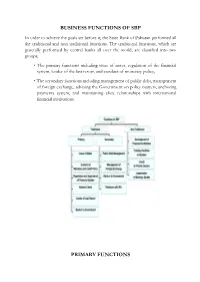 Business Functions of Sbp
