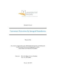 Curvature Detection by Integral Transforms