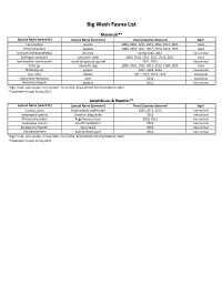 Flora and Fauna List.Xlsx