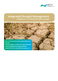 Forest Policy at UN, EU and National Level and General Information About Forest Ecosystems (Milestone 1)