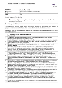 Job Description & Person Specification
