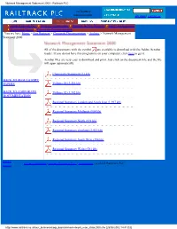 Network Management Statement 2000 - Railtrack PLC