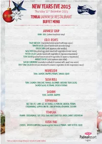 NYE Menu 2015-TENKAI