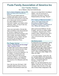Our Family History See Our Website At