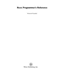 Rexx Programmer's Reference