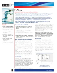 Universe Datasheet