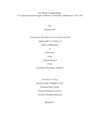 US Hegemony and the Origins of Modern Architecture in South Korea