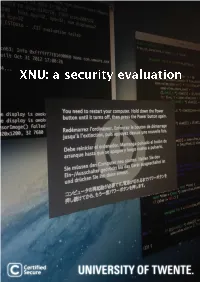 XNU: a Security Evaluation XNU: a Security Evaluation