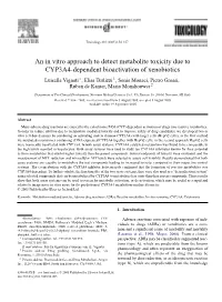 An in Vitro Approach to Detect Metabolite Toxicity Due to CYP3A4