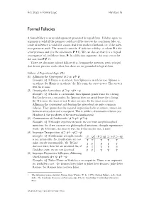 Formal Fallacies