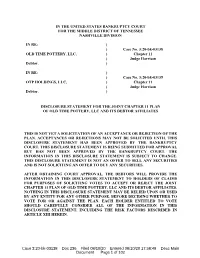OLD TIME POTTERY, LLC, ) Chapter 11 ) Judge Harrison Debtor