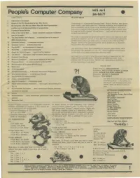 People's Computer Company Jan-Feb 71 •