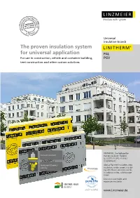 The Proven Insulation System for Universal Application PAL for Use in Construction, Vehicle and Container Building, PGV Tent Construction and Other Custom Solutions
