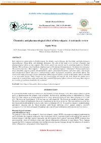 Beta Vulgaris: a Systematic Review