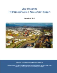 City of Eugene Hydromodification Assessment Report