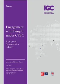 Engagement with Punjab Under CPEC