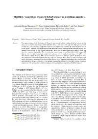 Generation of an Iot Botnet Dataset in a Medium-Sized Iot Network