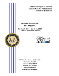 Semiannual Report to Congress