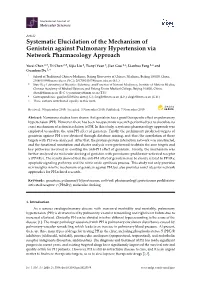 Systematic Elucidation of the Mechanism of Genistein Against Pulmonary Hypertension Via Network Pharmacology Approach