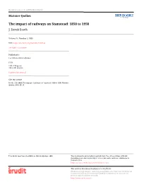 The Impact of Railways on Stanstead: 1850 to 1950 J