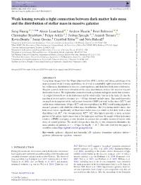 Weak Lensing Reveals a Tight Connection Between Dark Matter Halo Mass and the Distribution of Stellar Mass in Massive Galaxies