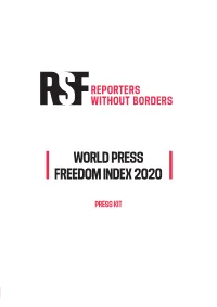World Press Freedom Index 2020