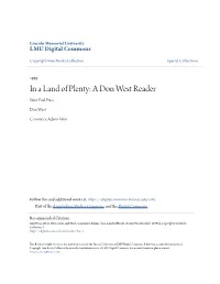 A Don West Reader West End Press