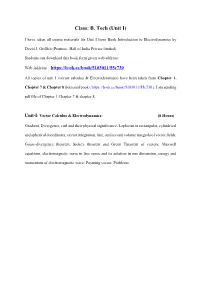 Class: B. Tech (Unit I)