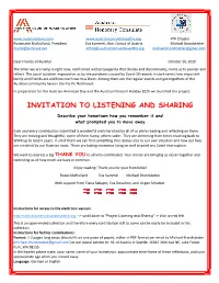 Invitation to Listening and Sharing