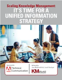 It's Time for a Unified Information Strategy