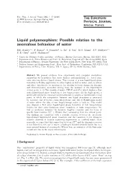 Liquid Polyamorphism: Possible Relation to the Anomalous Behaviour of Water