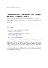 Quantum Mechanical Path Integrals: from Transition Amplitudes to Worldline Formalism