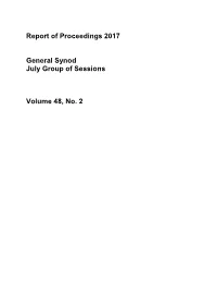 Report of Proceedings 2017 General Synod July Group of Sessions
