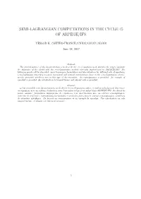 Semi-Lagrangian Computations in the Cycle 45 of Arpege/Ifs