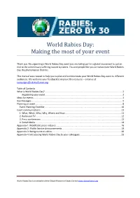 World Rabies Day: Making the Most of Your Event