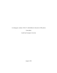 An Ideographic Analysis of the EU Multiculturalism Discourse in Macedonia Linda Ziberi South East European University August, 20