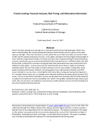 Fintech Lending: Financial Inclusion, Risk Pricing, and Alternative Information