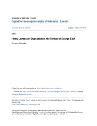 Henry James on Digression in the Fiction of George Eliot