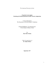 I the American University in Cairo from Text to Screenplay Gendering