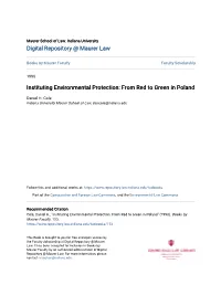 Instituting Environmental Protection: from Red to Green in Poland