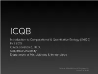 Introduction to Computational & Quantitative Biology (G4120)