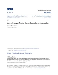 Love As Dialogue: Finding Human Connection in Conversation