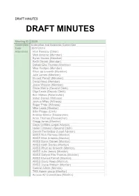 Minutes of Previous Meeting