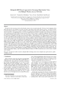Multipath MMT-Based Approach for Streaming High Quality Video Over Multiple Wireless Access Networks