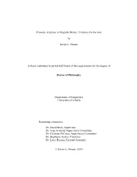 Prosodic Structure in Ixtayutla Mixtec: Evidence for the Foot
