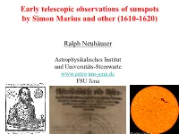Seminarvortrag 17.4.2019 Zu Sonnenflecken