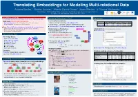 Translating Embeddings for Modeling Multi-Relational Data