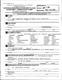 60122198! for Federal Properties See Instructions in How to Complete National Register Forms Type All Entries -- Complete Applicable Sections | Name
