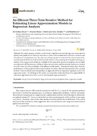 An Efficient Three-Term Iterative Method for Estimating Linear
